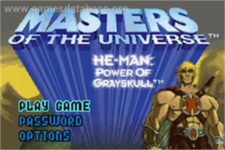 Cover Masters of the Universe - He-man Power of Grayskull for Game Boy Advance